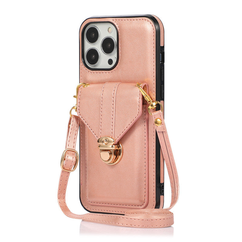 Creative Card Leather Diagonal Lanyard New Mobile Phone Case Creative Card Leather Diagonal Lanyard New Mobile Phone Case